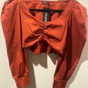 Puffed Sleeves Crop top